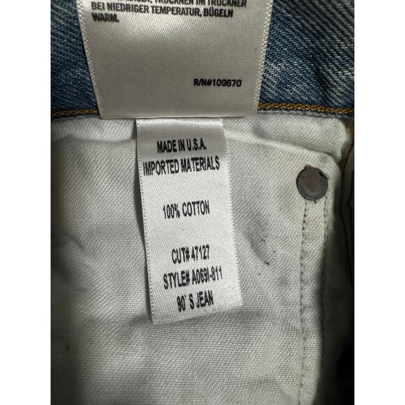 AGOLDE 90’s Jean Women’s Size 24 Light Wash High Rise Straight Leg Denim Jeans - Picture 5 of 7